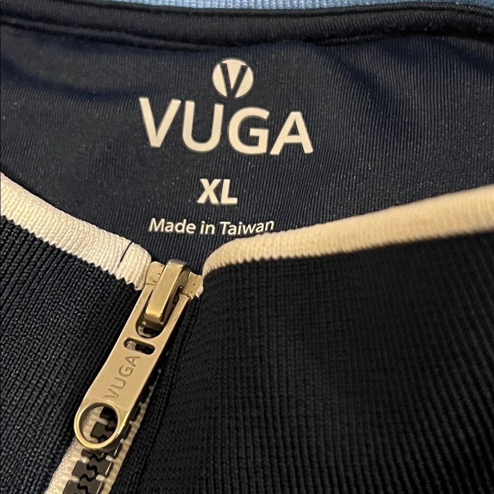 VUGA Men’s Navy Blue 1/4 Zip Pullover – Size XL Golf Quarter Zip jacket top - Picture 2 of 16